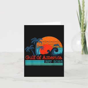 Carte Gulf Of Us America Est 2025 Retro Vintage Beach
