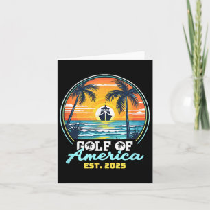 Carte Gulf Of Usa America Shirt Est 2025 Retro Vintage B