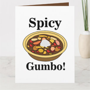 Carte Gumbo Nourriture Gombo Épicé