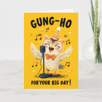 Gung-Ho Owl Anniversaire Célébration Chanter Desig