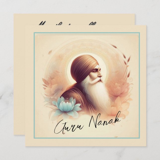Carte Guru Nanak (Devant / Derrière)