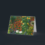 Carte Gustav Klimt<br><div class="desc">Peinture d'art par Gustav Klimt, Jardin Agricole avec Tournesols</div>