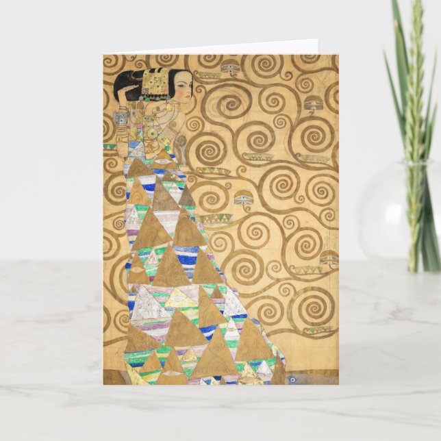 Carte Gustav Klimt - Attente, Stoclet Frieze (Devant)