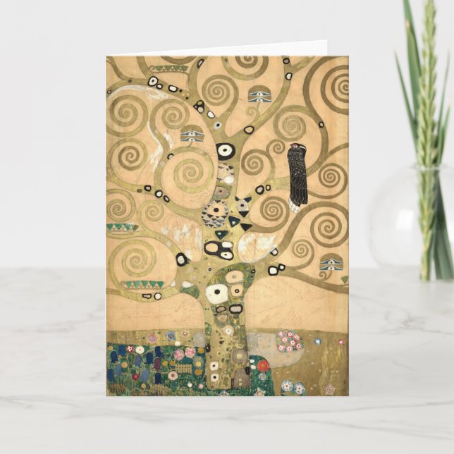 Carte Gustav Klimt - L'Arbre de Vie, La Frieze Stoclet (Devant)