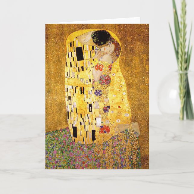 Carte Gustav Klimt "le baiser " (Devant)