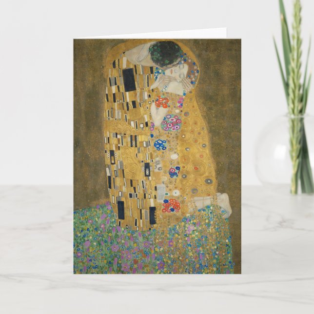 Carte Gustav Klimt - Le baiser (Devant)