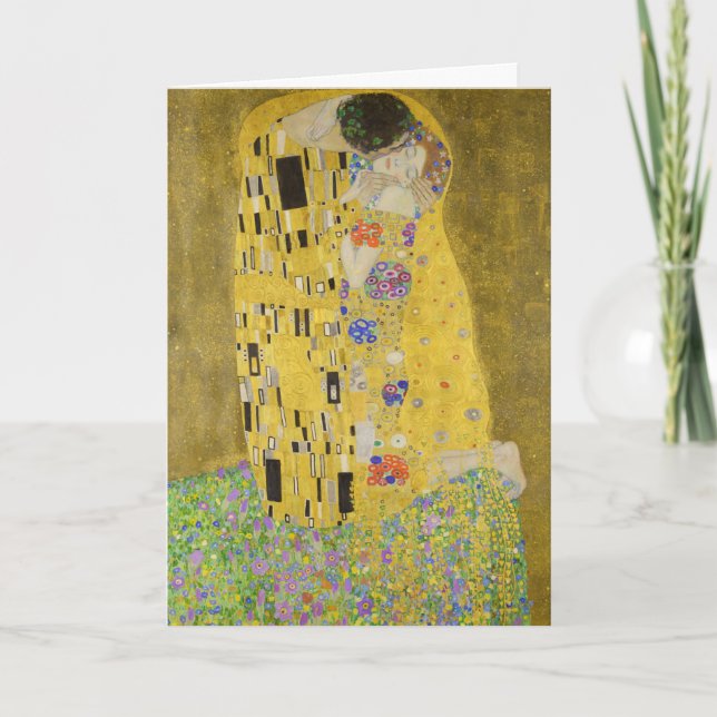 Carte Gustav Klimt - Le baiser (Devant)