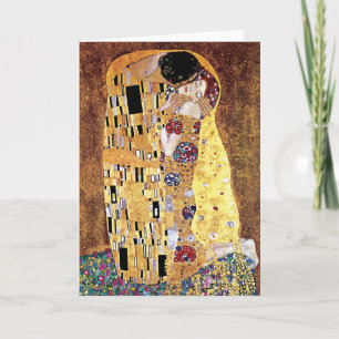 Carte Gustav Klimt - Le Baiser - Art Nouveau Ancien
