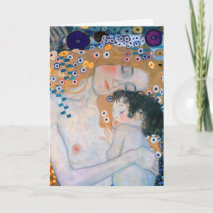 Carte Gustav Klimt - Mère et Enfant