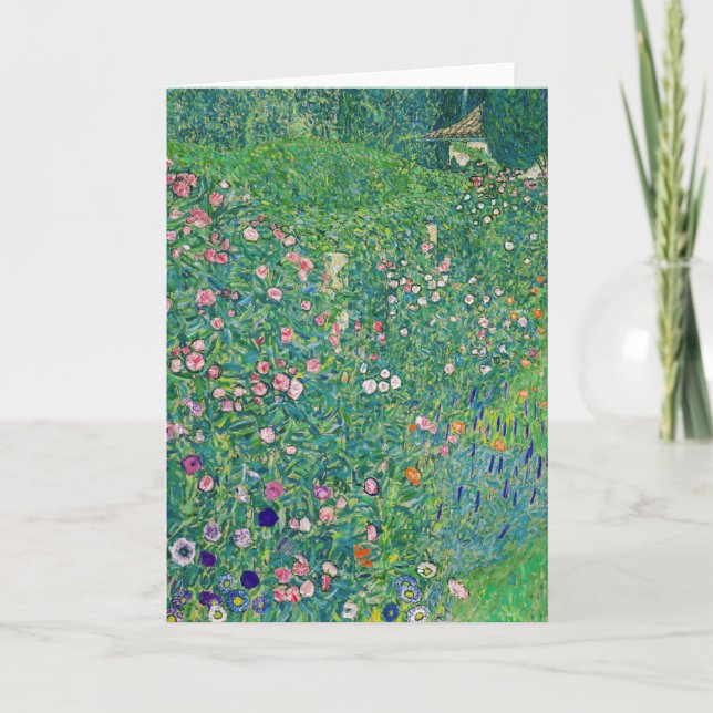 Carte Gustav Klimt - Paysage du jardin italien (Devant)