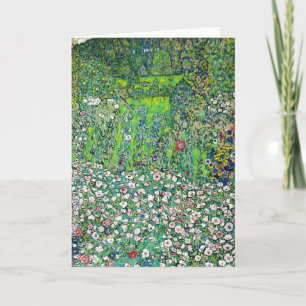 Carte Gustav Klimt - Paysage horticole et sommet de coll