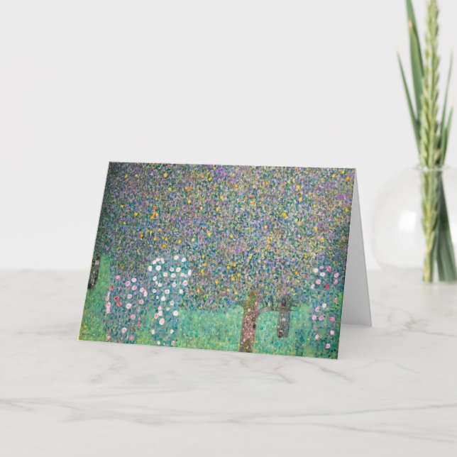 Carte Gustav Klimt - Roseraies sous les Arbres (Devant)