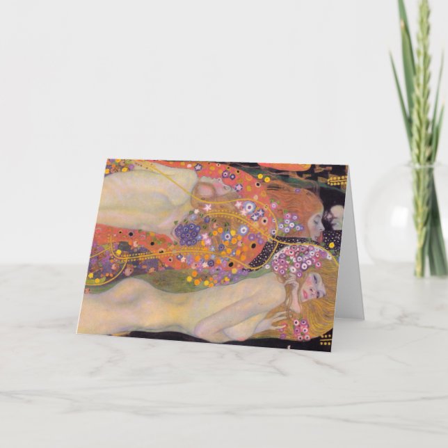 Carte Gustav Klimt - Serpents d'eau II (Devant)