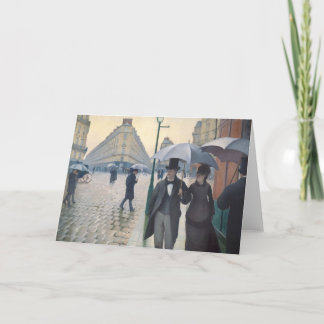 Carte Gustave Caillebotte - Paris, un jour de pluie