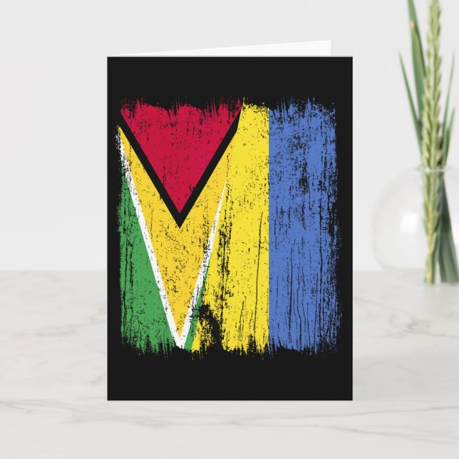 Carte Guyana Ukraine Drapeau en berne Guyanais ukrainien (Devant)