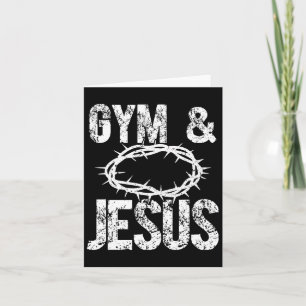 Carte Gym Et Jésus Christian Bodybuilder Corps Religieux