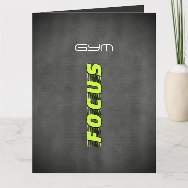 Carte GYM FOCUS Anniversaire Fitness Moderne (Devant)