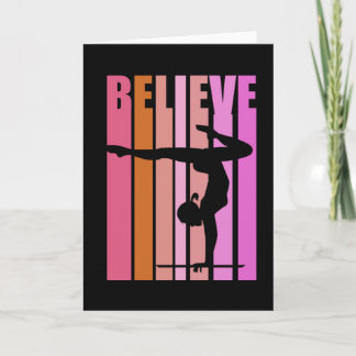 Carte Gym Gymnastique Filles Handstand Rose