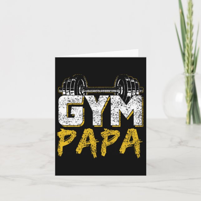 Carte Gym Papa Entraînement Poids Remise En Forme Da (Devant)