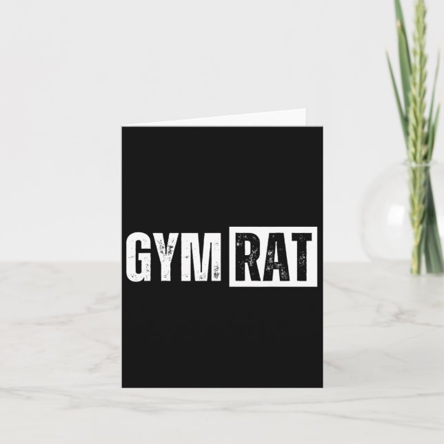 Carte Gym Rat Drôle Exercice de musculation (Devant)