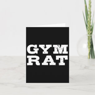 Carte Gym Rat Funny Bodybuilding Entraînement 1