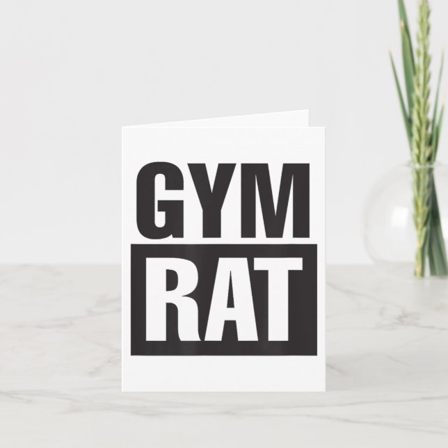 Carte Gym Rat - Workout - Hustle - Fitness - Motivation  (Devant)