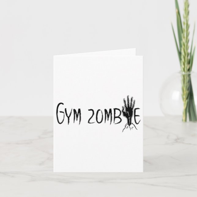 Carte Gym Zombie Funny Citation d'entraînement d'Hallowe (Devant)