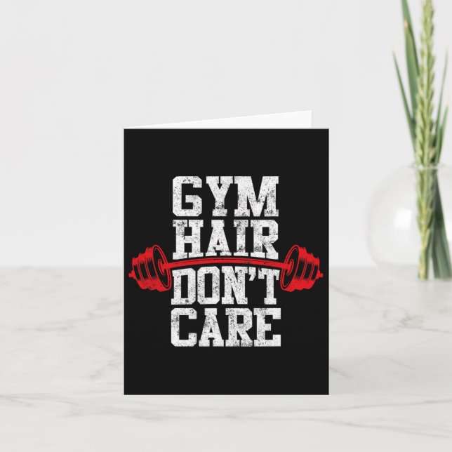 Carte Gymnase Poids Lifting Bodybuilding Gym Cheveux D (Devant)