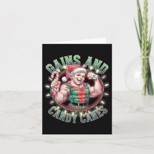 Carte Gymnase Pour Elfe De Noël Drôle Gains Et Candy Ca