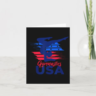 Carte Gymnastique Drapeau Usa Support Usa 