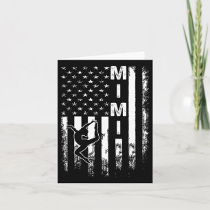 Carte Gymnastique Gymnaste Mimi America Drapeau Vintage 