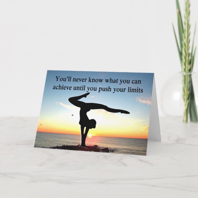 CARTE GYMNASTIQUE INSPIRATIONNELLE QUOTE DESIGN (Devant)