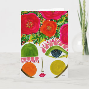 Carte Gypsy Garden Girl Rosie - Note Card