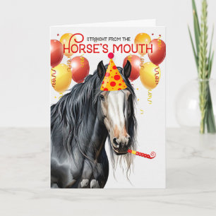 Carte Gypsy Vanner Piebald Cheval Drôle Anniversaire