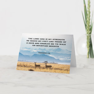 Carte Habakkuk 3:19 L'Éternel Dieu est ma Bible FORTE