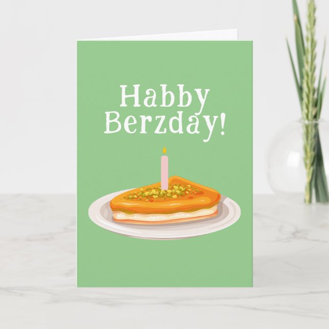 Carte Habby Berzday Knafeh Funny Arab Card (Devant)