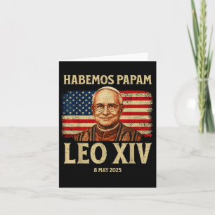 Carte Habemus Papam Leo Xiv Nouveau Pape 2025 Usa Drapea