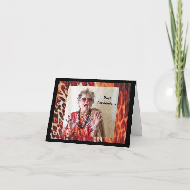 Carte Habitudes post-pandémiques humoristiques (Devant)