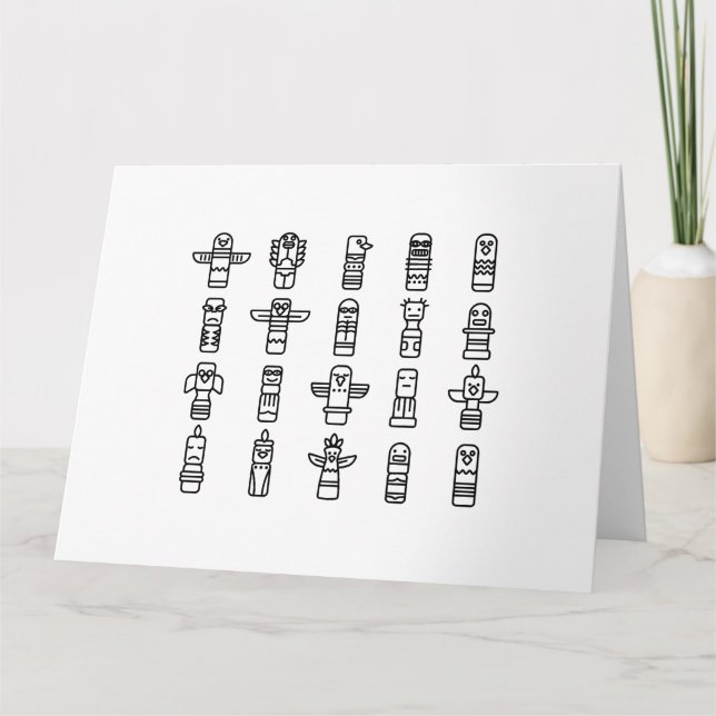 Carte Haida Animaux Autochtones Indiens Haïda Autochtone (Devant)