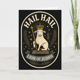 Carte Hail Lion de Juda - Emblème audacieux Jésus chréti