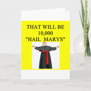 Carte hail mary catholi fession blague