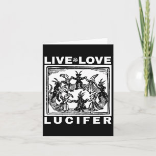 Carte Hail Satan Live Love Lucifer Avec Danser Démons O