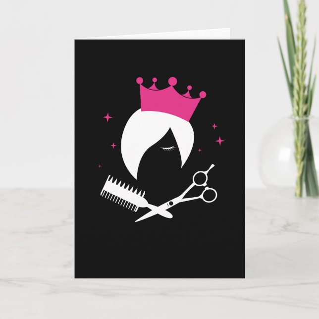 Carte Hairdresser Logo Team Hairdressing Salon (Devant)