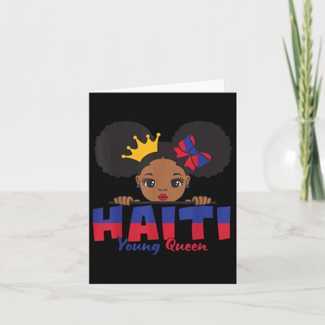 Carte Haïti Jeune Reine Haïtienne Drapeau Tee Pour Enfan (Devant)