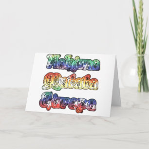 Carte Hakuna Matata Europe Art Imprimer/Graphique