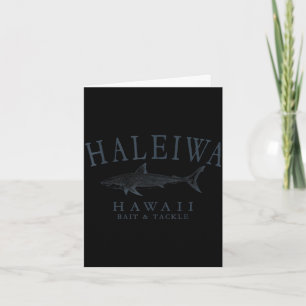 Carte Haleiwa hawaii requin rétro ardoise art pêche