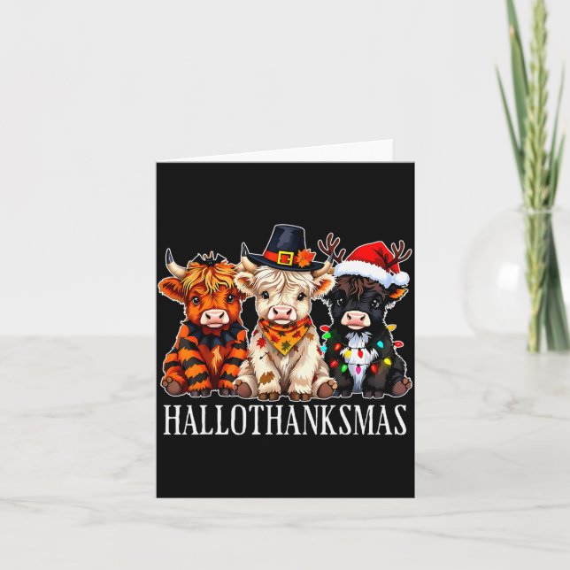 Carte Hallothanksmas Halloween Thanksgiving Christmas Hi (Devant)