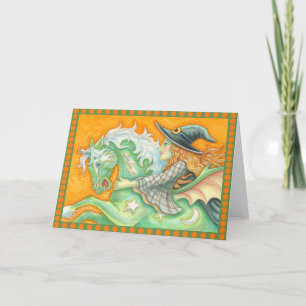 Carte HALLOUE EVE WITCH ET HORSE GREETING CARD Blank