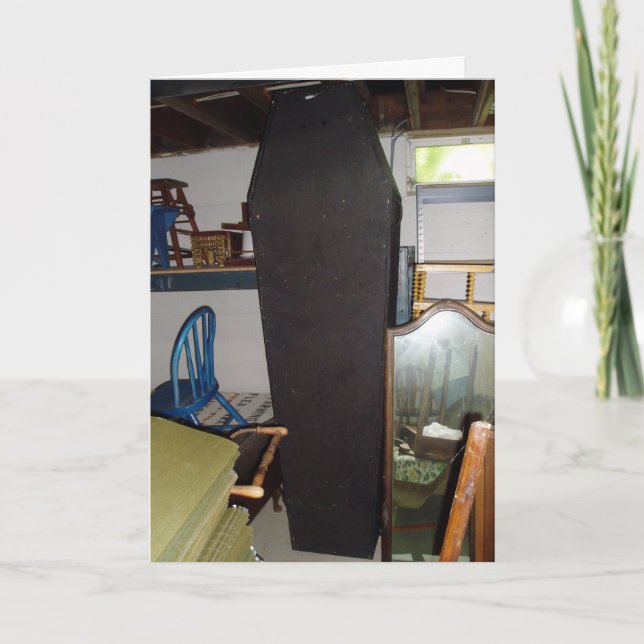 Carte Hallowe’en "Antique Coffin" (Devant)