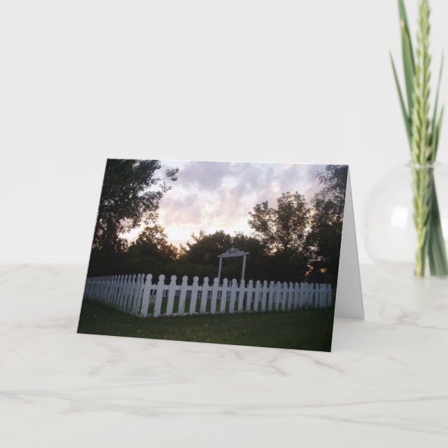 Carte Hallowe’en "Haunted Cemetery at Sunset" (Devant)